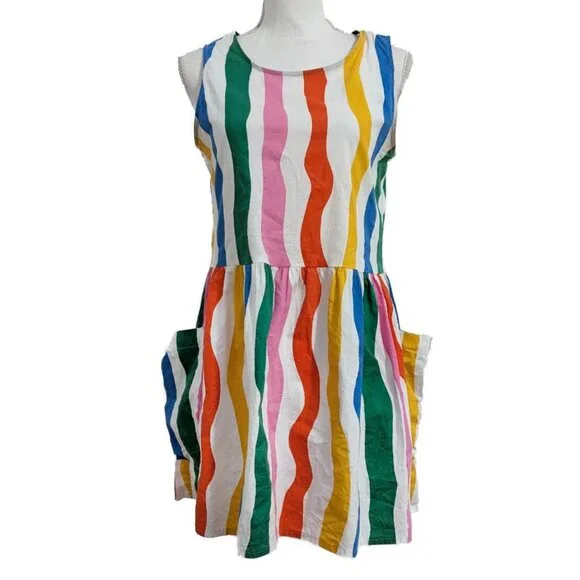 Nooworks Big Pocket Salvation Stripe Mini Dress - Picture 4 of 9
